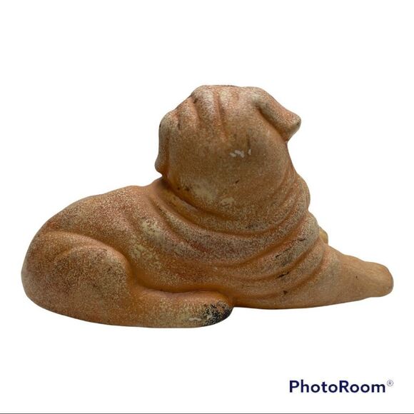 Vintage Hand Painted Ceramic Adorable Wrinkly Dog - Picture 3 of 6